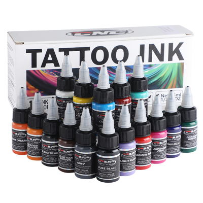 購入 15ml 16色 タトゥーピグメントインク 1/2オンス CNC タトゥーインクセット オンライン製造